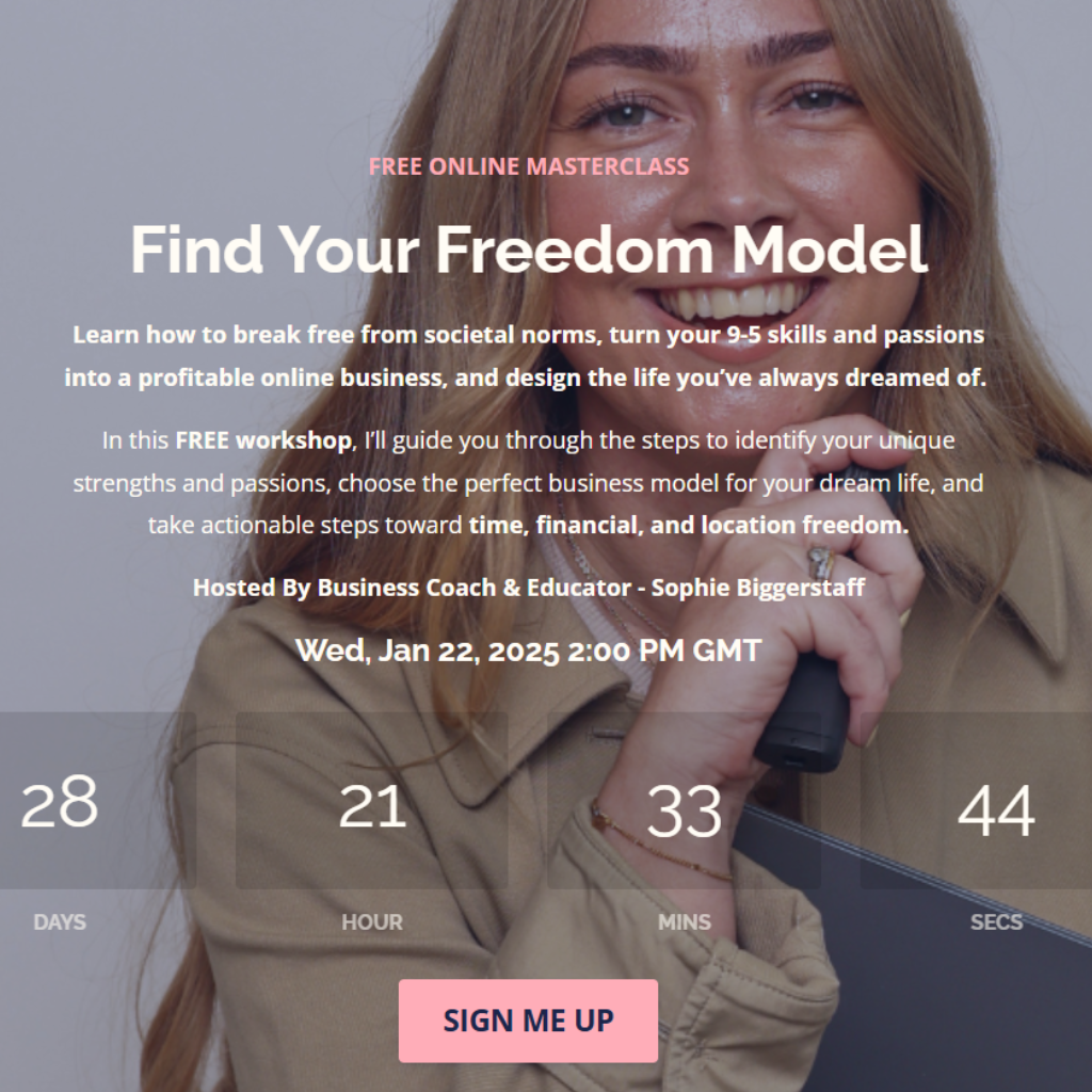 find your freedom model masterclass 2025