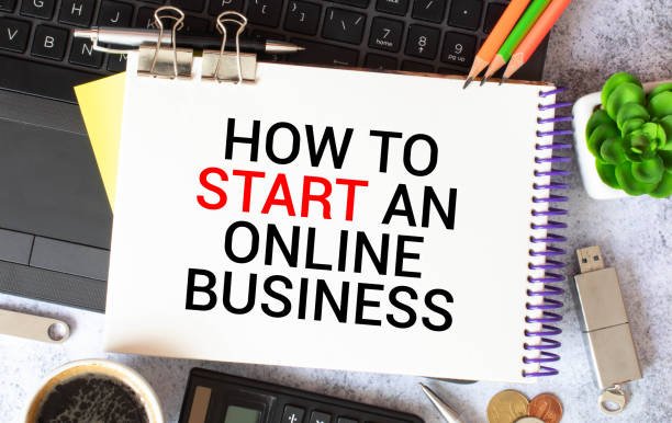 Start Your Own Website, Business concept. White office desk